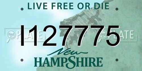 I127775 New Hampshire License Plate