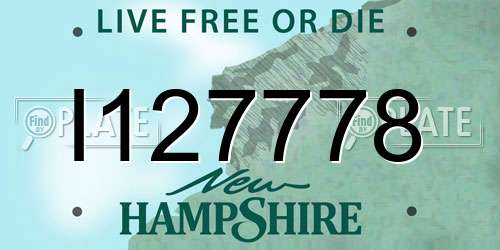 I127778 New Hampshire License Plate