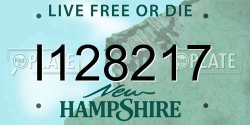 I128217 New Hampshire License Plate