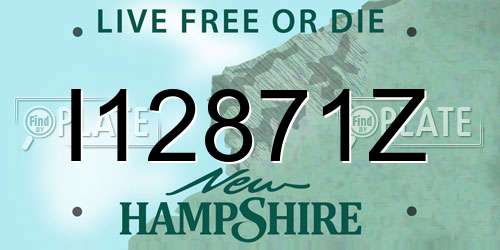 I12871Z New Hampshire License Plate