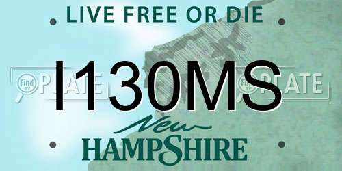 I130MS New Hampshire License Plate
