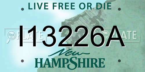 I13226A New Hampshire License Plate