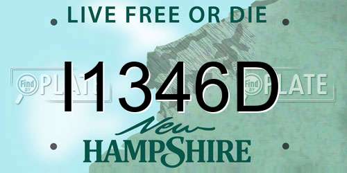 I1346D New Hampshire License Plate
