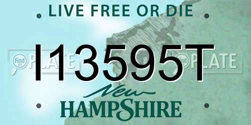 I13595T New Hampshire License Plate