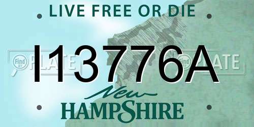 I13776A New Hampshire License Plate