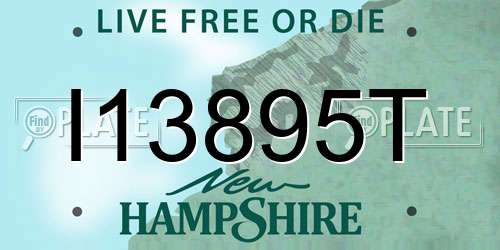 I13895T New Hampshire License Plate
