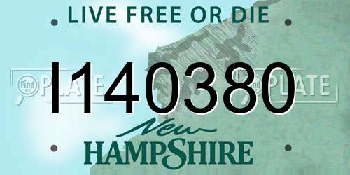 I140380 New Hampshire License Plate