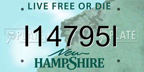 I14795I New Hampshire License Plate
