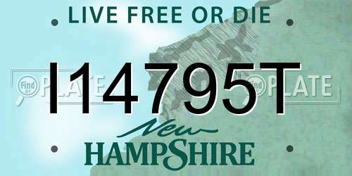 I14795T New Hampshire License Plate