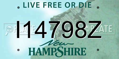 I14798Z New Hampshire License Plate