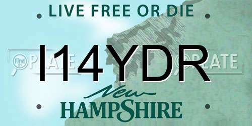 I14YDR New Hampshire License Plate