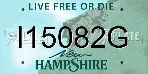 I15082G New Hampshire License Plate