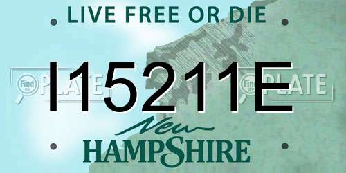 I15211E New Hampshire License Plate