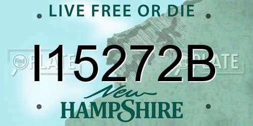I15272B New Hampshire License Plate