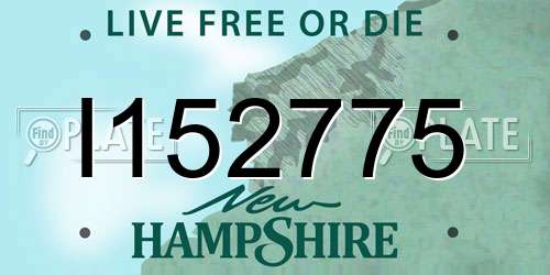 I152775 New Hampshire License Plate