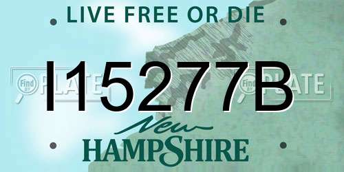 I15277B New Hampshire License Plate