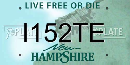 I152TE New Hampshire License Plate