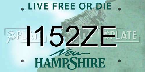 I152ZE New Hampshire License Plate