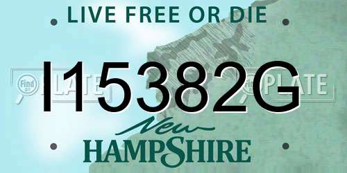 I15382G New Hampshire License Plate