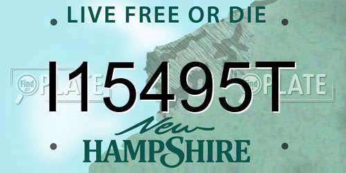 I15495T New Hampshire License Plate