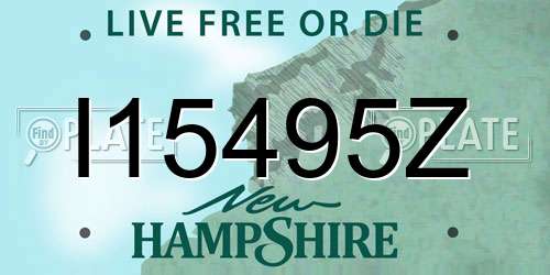 I15495Z New Hampshire License Plate