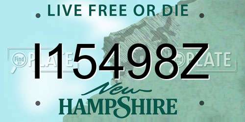 I15498Z New Hampshire License Plate