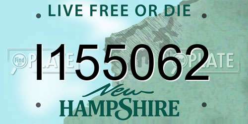 I155062 New Hampshire License Plate