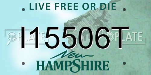 I15506T New Hampshire License Plate