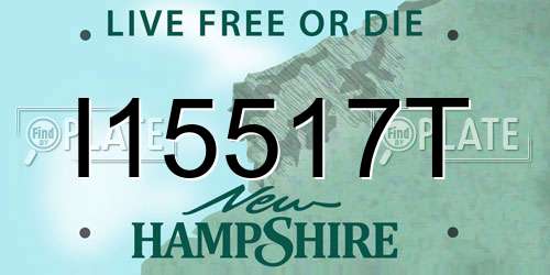 I15517T New Hampshire License Plate