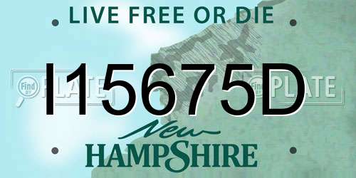 I15675D New Hampshire License Plate