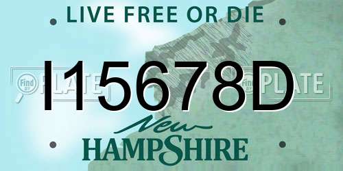 I15678D New Hampshire License Plate