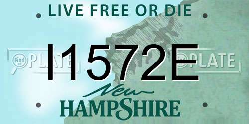 I1572E New Hampshire License Plate