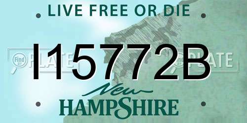I15772B New Hampshire License Plate