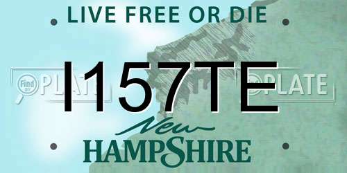 I157TE New Hampshire License Plate