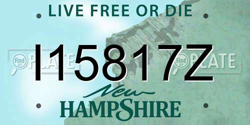 I15817Z New Hampshire License Plate