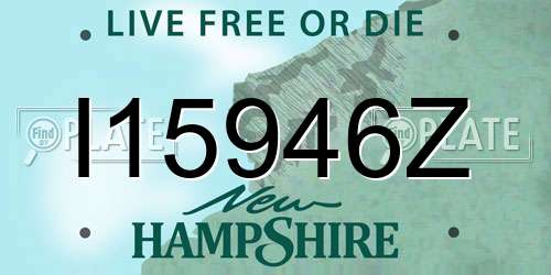I15946Z New Hampshire License Plate