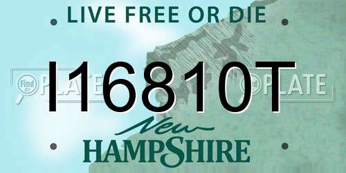 I16810T New Hampshire License Plate