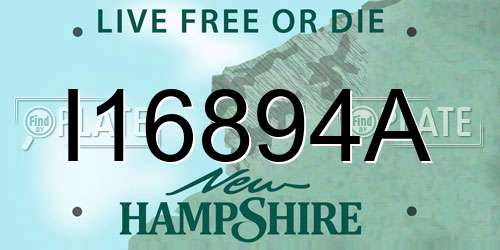 I16894A New Hampshire License Plate