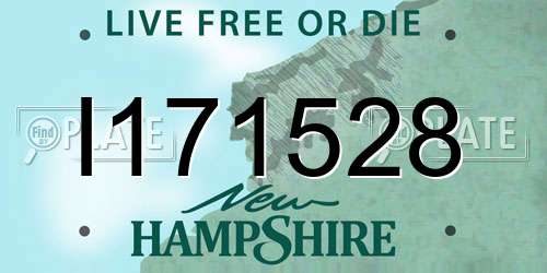 I171528 New Hampshire License Plate