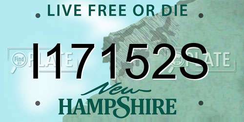 I17152S New Hampshire License Plate