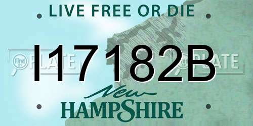 I17182B New Hampshire License Plate