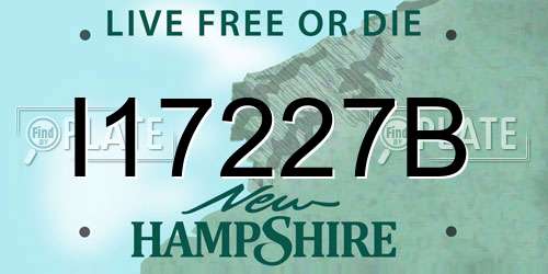 I17227B New Hampshire License Plate