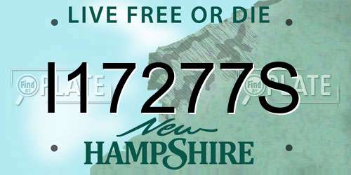I17277S New Hampshire License Plate