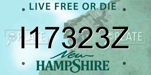 I17323Z New Hampshire License Plate