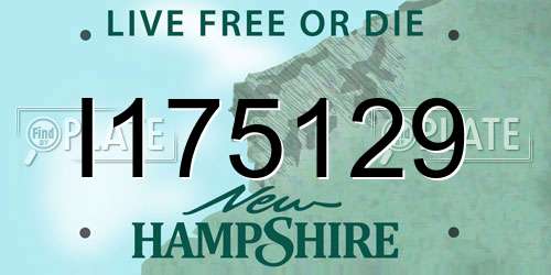 I175129 New Hampshire License Plate