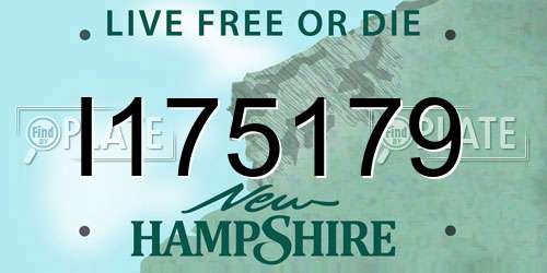 I175179 New Hampshire License Plate