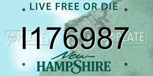I176987 New Hampshire License Plate