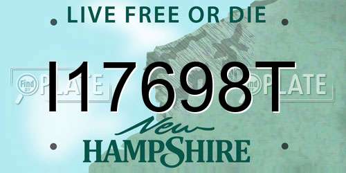 I17698T New Hampshire License Plate