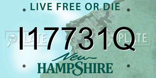 I17731Q New Hampshire License Plate