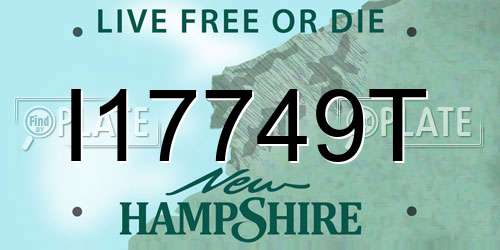 I17749T New Hampshire License Plate